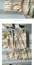 Load image into Gallery viewer, Contrast-Striped Ice-Silk Pyjamas
