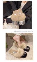 Load image into Gallery viewer, Warm Non Slip Plush  Half Slippers
