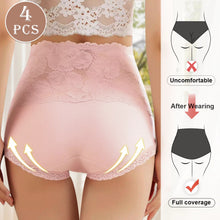 Load image into Gallery viewer, 4pcs High Waisted Panties  Jacquard  Hip Lifting &amp; Shaping
