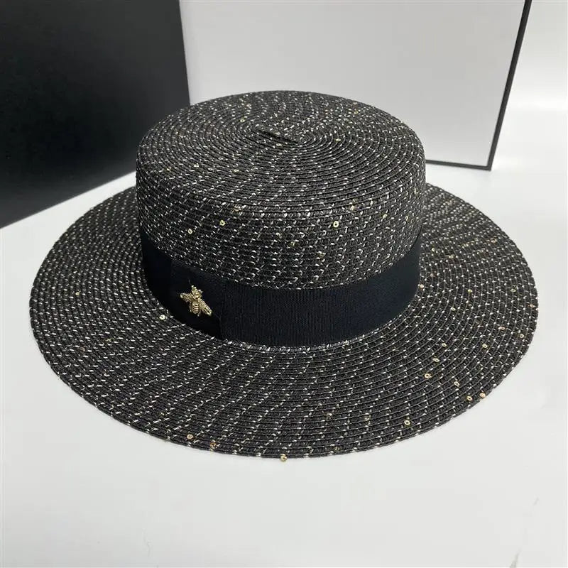 Women's  Summer Boater Straw Hat