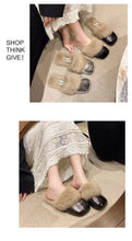 Load image into Gallery viewer, Warm Non Slip Plush  Half Slippers
