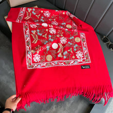 Load image into Gallery viewer, Cashmere Scarf Embroidery
