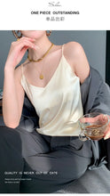 Load image into Gallery viewer, 100 silk real  slim v-neck  camisole
