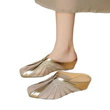 Load image into Gallery viewer, Mesh Hollow Splicing Wedge Heel Mules Shoes
