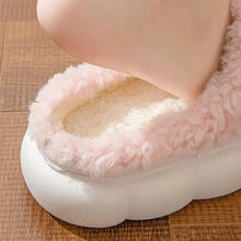 Load image into Gallery viewer, Pink Bowtie Furry Fur Slippers
