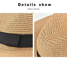 Load image into Gallery viewer, Natural Panama Straw Hat
