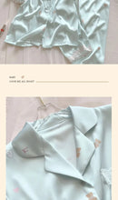 Load image into Gallery viewer, Bear Print Pajamas  Cool Ice Silk Short Sleeve
