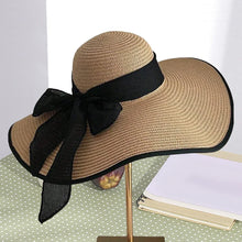 Load image into Gallery viewer, Bow Beach  Oversize Straw Hat
