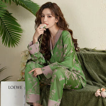 Load image into Gallery viewer, Green Cardigan Pajamas
