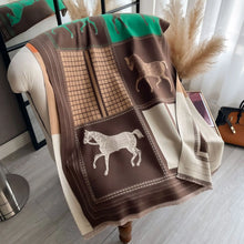 Load image into Gallery viewer, Pashmina Shawls Horse Print Scarf
