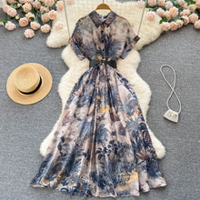 Load image into Gallery viewer, French Retro Shirt Dress

