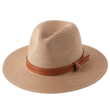 Load image into Gallery viewer, Natural Panama Straw Hat
