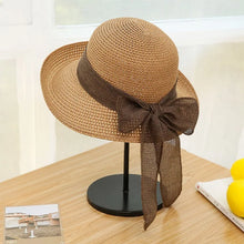 Load image into Gallery viewer, Wide Brim Straw Hat
