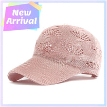 Load image into Gallery viewer, Summer Glossy Openwork Knit Baseball Cap
