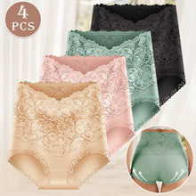 Load image into Gallery viewer, 4pcs High Waisted Panties  Jacquard  Hip Lifting &amp; Shaping

