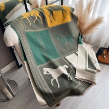 Load image into Gallery viewer, Pashmina Shawls Horse Print Scarf
