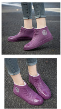 Load image into Gallery viewer, Warm Womens Rain Shoes With Fur
