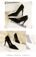 Load image into Gallery viewer, Metal Flower High Heels  Luxury Sexy Pointed Women&#39;s Shoes
