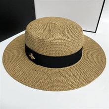 Load image into Gallery viewer, Women&#39;s  Summer Boater Straw Hat
