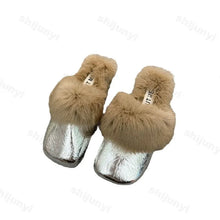 Load image into Gallery viewer, Warm Non Slip Plush  Half Slippers
