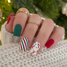Load image into Gallery viewer, 24pcs Glitter Pink Sequins  Halloween  Press on Nails
