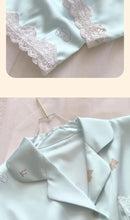 Load image into Gallery viewer, Bear Print Pajamas  Cool Ice Silk Short Sleeve
