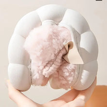Load image into Gallery viewer, Pink Bowtie Furry Fur Slippers
