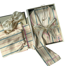Load image into Gallery viewer, Contrast-Striped Ice-Silk Pyjamas
