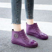 Load image into Gallery viewer, Warm Womens Rain Shoes With Fur
