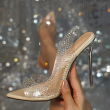 Load image into Gallery viewer, New Crystal Rhinestone PVC Transparent Women Pumps
