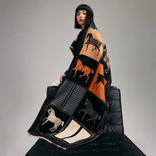Load image into Gallery viewer, Pashmina Shawls Horse Print Scarf
