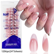 Load image into Gallery viewer, 120Pcs French Nude Pink Almond Press-On Nails
