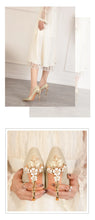 Load image into Gallery viewer, Metal Flower High Heels  Luxury Sexy Pointed Women&#39;s Shoes
