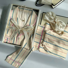 Load image into Gallery viewer, Contrast-Striped Ice-Silk Pyjamas
