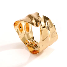 Load image into Gallery viewer, Hollow Out Wide Cuff Bracelet Leaves Shape
