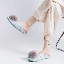 Load image into Gallery viewer, Satin Embroidery Flat Slippers
