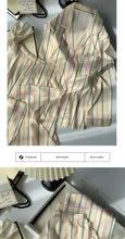 Load image into Gallery viewer, Contrast-Striped Ice-Silk Pyjamas
