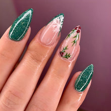Load image into Gallery viewer, 24pcs Glitter Pink Sequins  Halloween  Press on Nails
