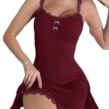 Load image into Gallery viewer, Elegant Lace Trim Nightgown
