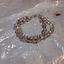 Load image into Gallery viewer, New Luxury Zircon Double Layer Silver Colour Bracelet
