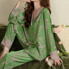 Load image into Gallery viewer, Green Cardigan Pajamas
