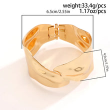 Load image into Gallery viewer, Hollow Out Wide Cuff Bracelet Leaves Shape
