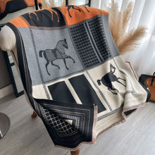 Load image into Gallery viewer, Pashmina Shawls Horse Print Scarf
