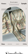 Load image into Gallery viewer, Contrast-Striped Ice-Silk Pyjamas
