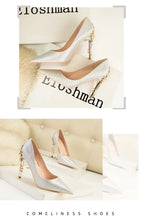 Load image into Gallery viewer, Metal Flower High Heels  Luxury Sexy Pointed Women&#39;s Shoes
