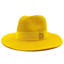 Load image into Gallery viewer, Summer straw hat black edging
