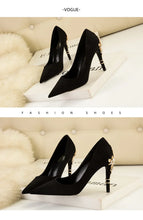 Load image into Gallery viewer, Metal Flower High Heels  Luxury Sexy Pointed Women&#39;s Shoes
