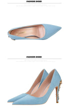 Load image into Gallery viewer, Metal Flower High Heels  Luxury Sexy Pointed Women&#39;s Shoes
