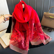 Load image into Gallery viewer, Luxury Silk Shawl Scarf
