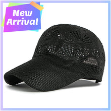 Load image into Gallery viewer, Summer Glossy Openwork Knit Baseball Cap

